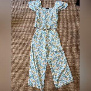 Floral top and pants set